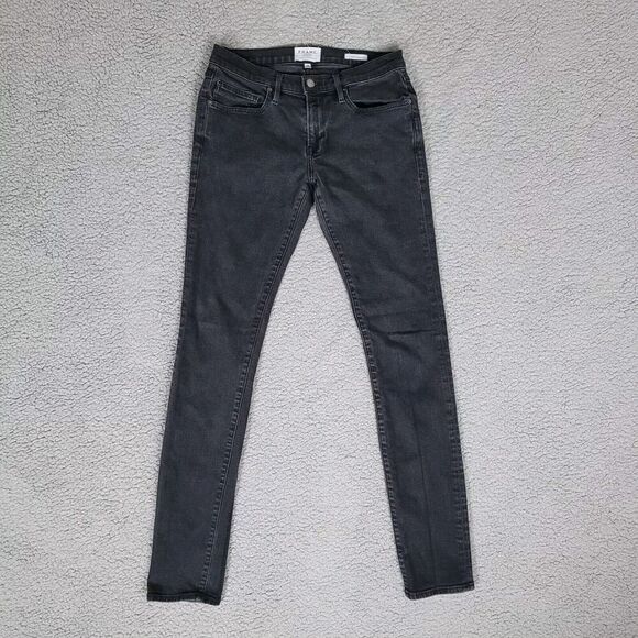 Frame Denim Jeans Mens 29 Black Noir L Homme Skinny LMHK795